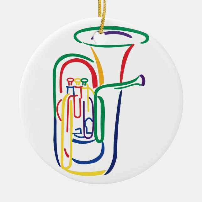 Tuba-Kontur Keramik Ornament (Vorne)