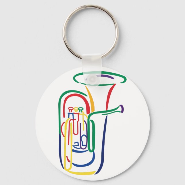 Tuba Kontur Schlüsselanhänger (Vorderseite)