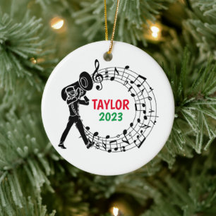 Tuba Marching Band Ornement de Noël