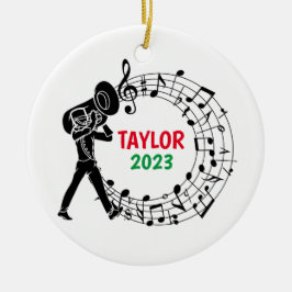 Tuba Marching Band Weihnachtsdekoration Keramik Ornament