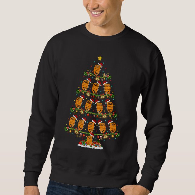 Tuba Music   Lights Xmas Santa Tuba Christmas Tree Sweatshirt (Vorderseite)