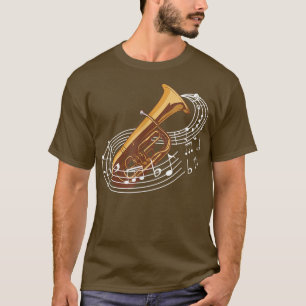 Tuba Music Notes of Brass Instruments  T-Shirt