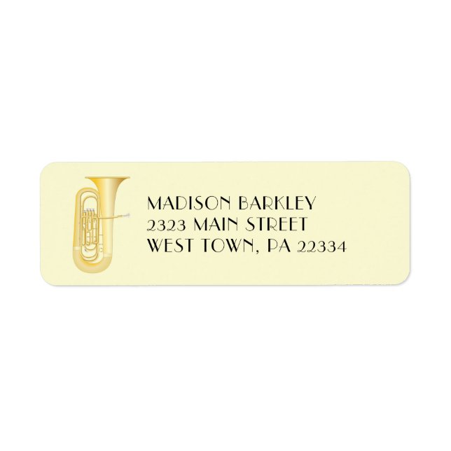 Tuba Musician Band Teacher Label (Vorne)