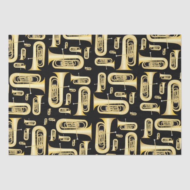 Tuba Musician Band Teacher Tissue Seidenpapier (Vorderseite)