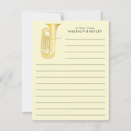 Tuba Musicien Groupe enseignant Carte de remerciem