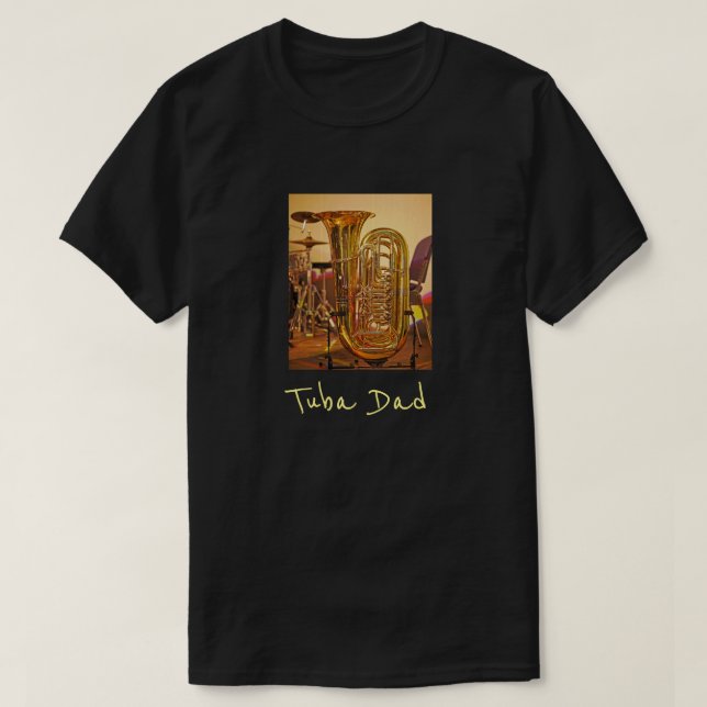 Tuba Papa Slogan Messing Musikinstrument T-Shirt (Design vorne)