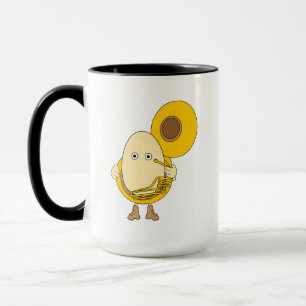 Tuba Player Egghead Tasse