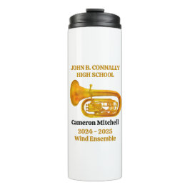 Tuba Player High School Band Gold Personalisiert Thermosbecher