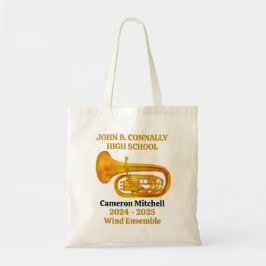 Tuba Player High School Band Gold Personalisiert Tragetasche