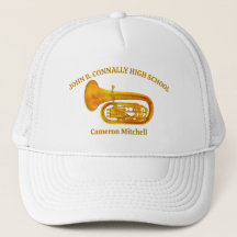Tuba Player High School Band Gold Personalisiert