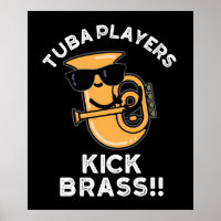 Tuba Players Kick Brass Funny Music Pub Dark BG