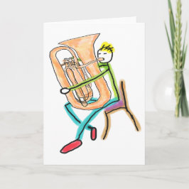 Tuba Playing Stickman Karte