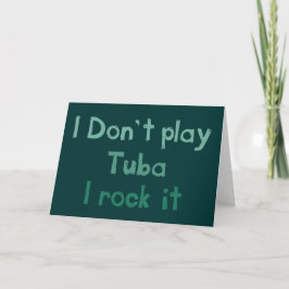 Tuba Rock It Grußkarte Karte