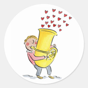 Tuba Runder Aufkleber
