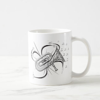 Tuba-Silber und Anmerkungen Kaffeetasse