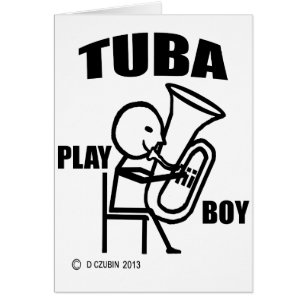Tuba-Spiel-Junge