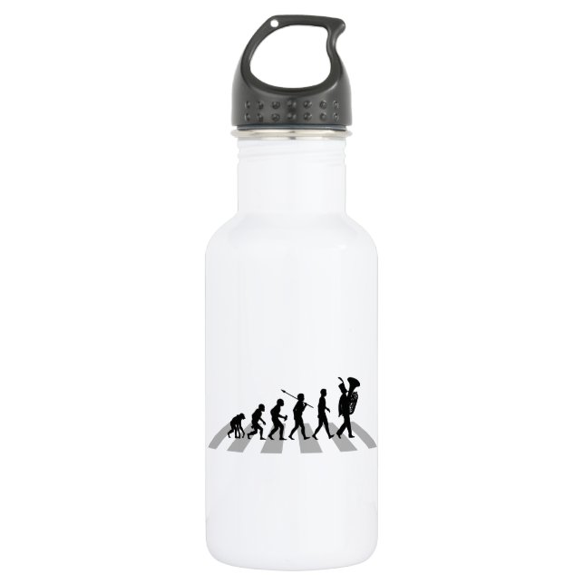 Tuba-Spieler Edelstahlflasche (Vorderseite)