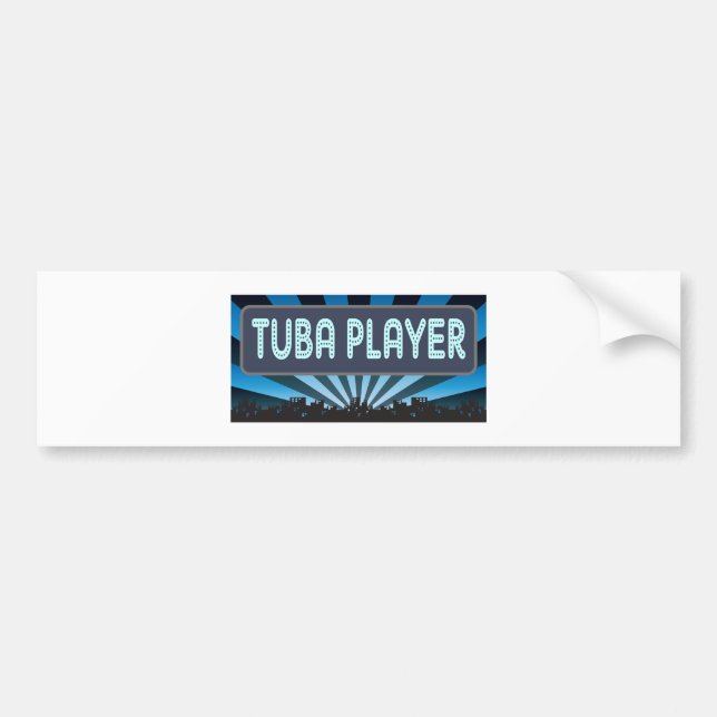 Tuba-Spieler-Festzelt Autoaufkleber (Vorne)