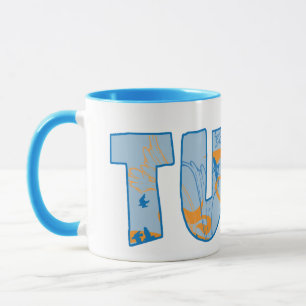 Tuba Text Pattern Abstrakte Kunstmusik Geschenk Tasse