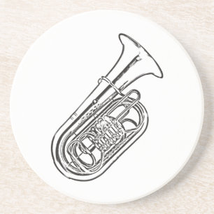 Tuba "Zeichnung" Getränkeuntersetzer