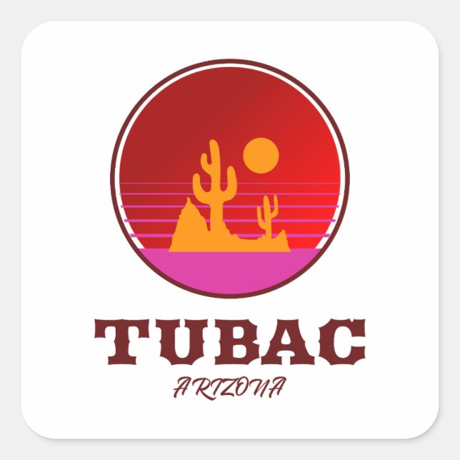 Tubac - Arizona Quadratischer Aufkleber (Vorderseite)