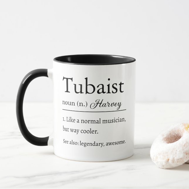 Tubaist Definition Funny Musician Tasse (Mit Donut)