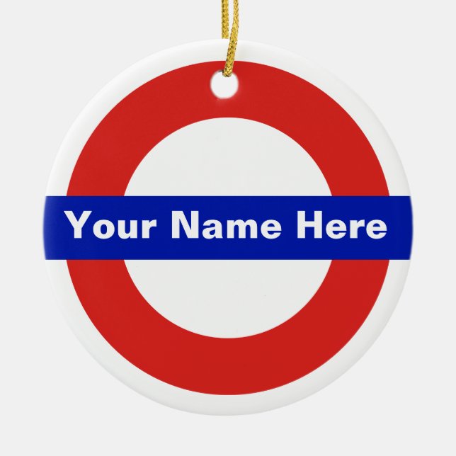 Tube Name Keramik Ornament (Vorne)