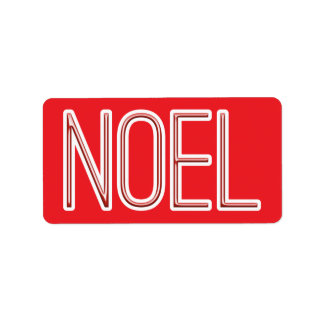 Tube Style Noël Adressaufkleber