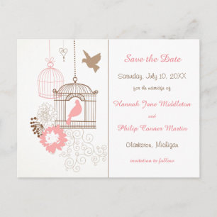 Tuben & Käfige - Save-the-Date-Postkarte Ankündigungspostkarte