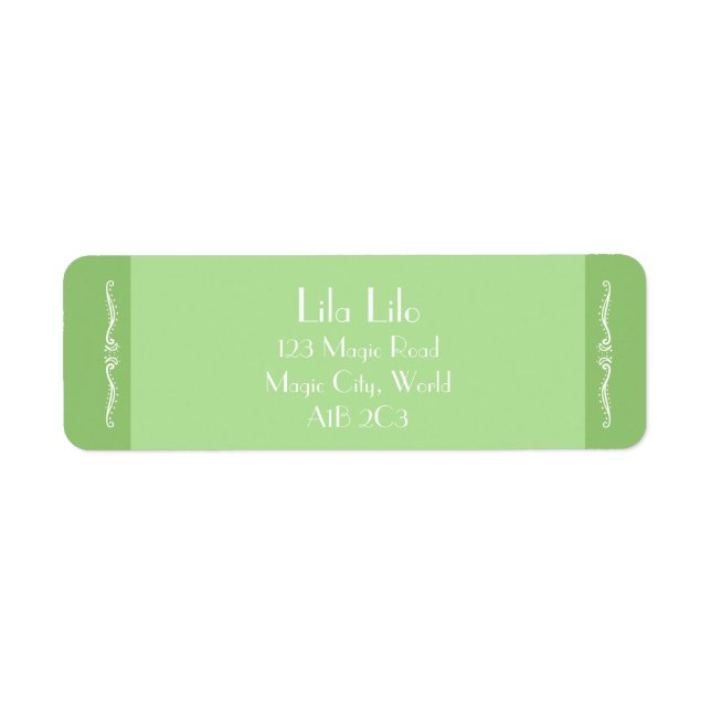 Tuberose-Blätter Personalisiert Rücksendeadresse (Vorne)