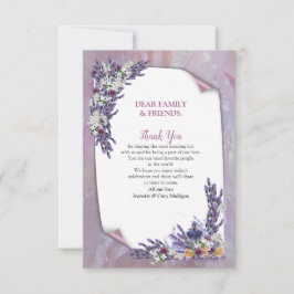Tuberose & Lavender Blooms Danke-Card RSVP Karte