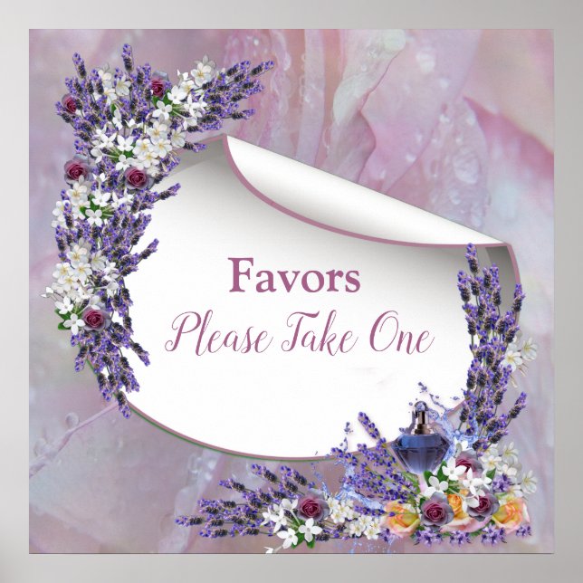 Tuberose & Lavender Blooms Poster (Vorne)