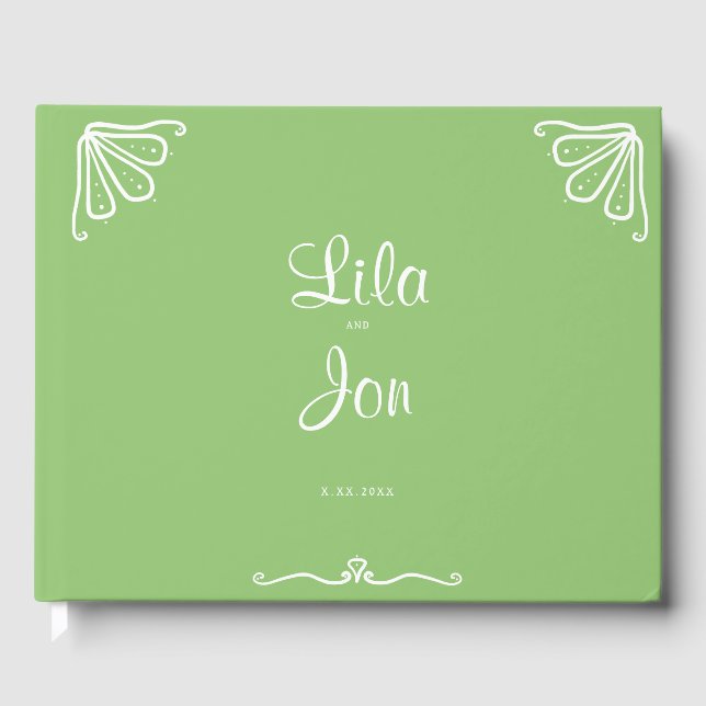 Tuberose Personalisiert Wedding Guestbook Gästebuch (Vorderseite)