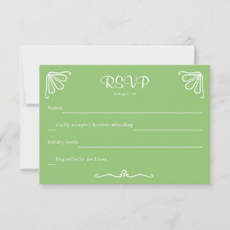Tuberose Personalisiert Wedding RSVP Card