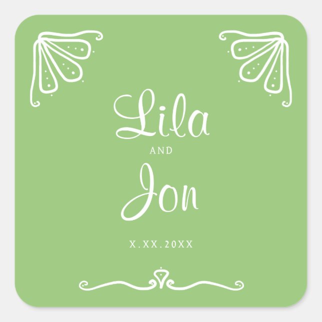 Tuberose Personalisiert Wedding Stickers (Vorderseite)