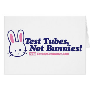 Tubes à essai, pas carte de lapins