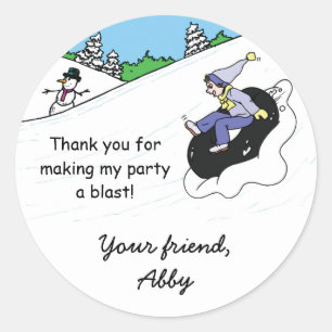 Tubes à neige Anniversaire Fête Favoriser Sticker 