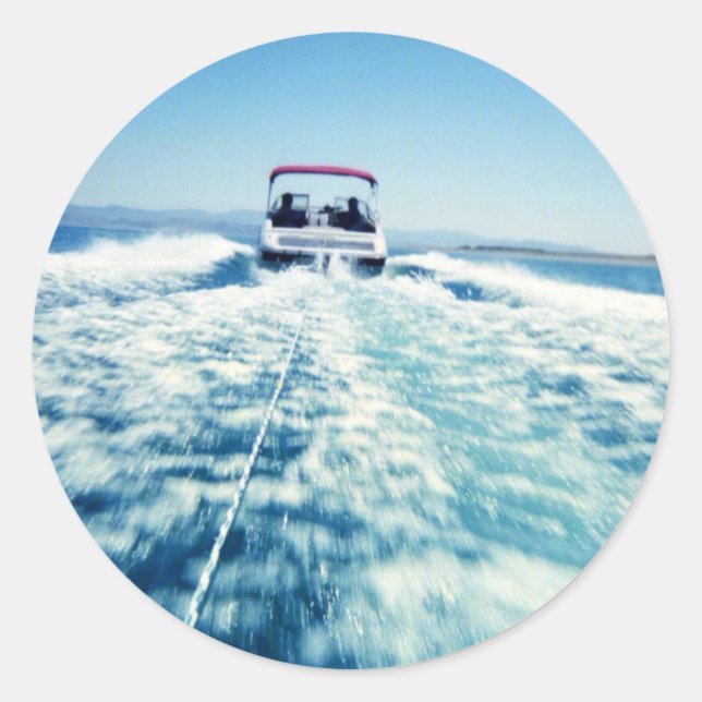 Tubing am Pyramid Lake Runder Aufkleber (Vorderseite)