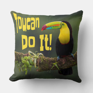 Tucan Do it! Motivierend Vogel-Funny-Pub Kissen