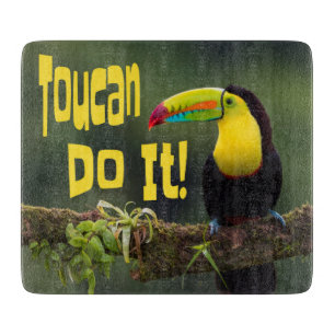 Tucan Do it! Motivierend Vogel-Funny-Pub Schneidebrett