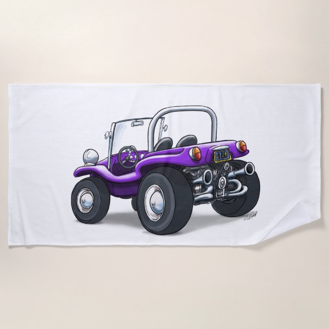 Tuch der Strand-Buggy (lila offenes) Strandtuch (Vorderseite)