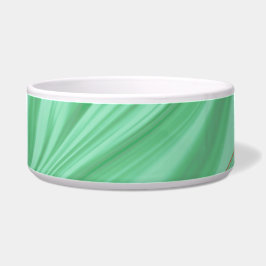 Tuch in Kurven mit hellgrün geprägten Farben Napf