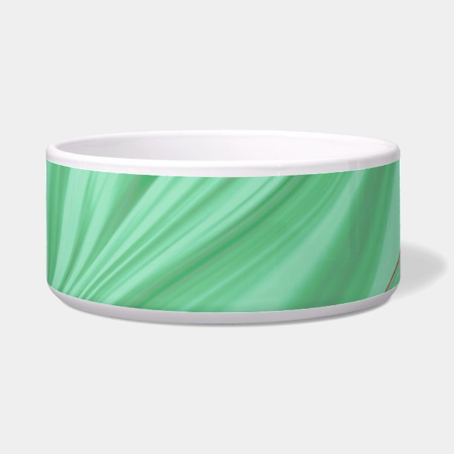 Tuch in Kurven mit hellgrün geprägten Farben Napf (Vorderseite)