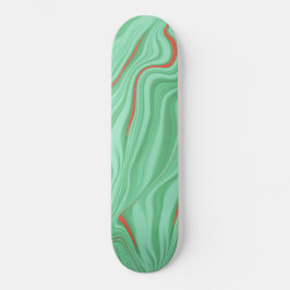 Tuch in Kurven mit hellgrün geprägten Farben Skateboard