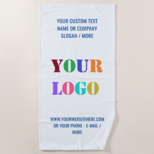 Tuch mit individuellem Firmenlogo-Text und Farben  Strandtuch