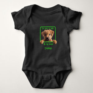 Tuch mit personalisiertem Text mit dem süßesten We Baby Strampler