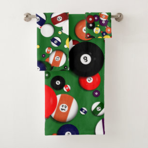 Tuch-Set - Billard Badhandtuch Set