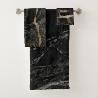 Tuch-Set des Magma-Gold GRANITE-LOOK Badhandtuch Set