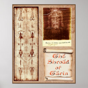Tuch Turin Pio Jesus Heiliges Gesicht & Mandylion Poster