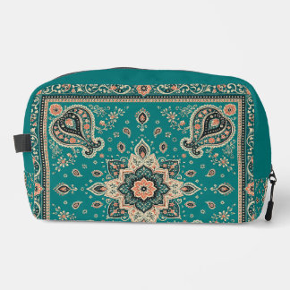 Tücher mit Teal Paisley-Design - Reisetasche und O Waschbeutel
